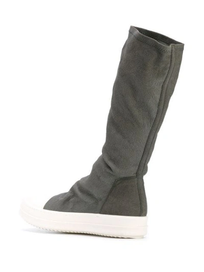 Shop Rick Owens Sneaker Style Calf Boots In Green