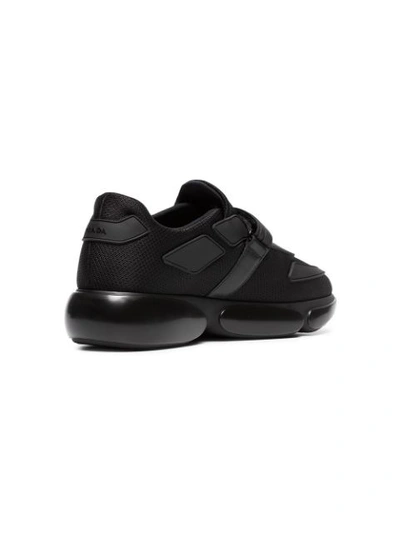 Shop Prada Black Cloudbust 40 Leather Sneakers