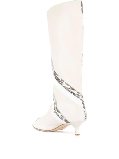 Shop Tibi Hart Boots In Bright White Multi