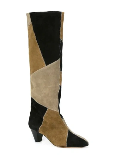 Shop Isabel Marant 'ross' Patchwork Boots