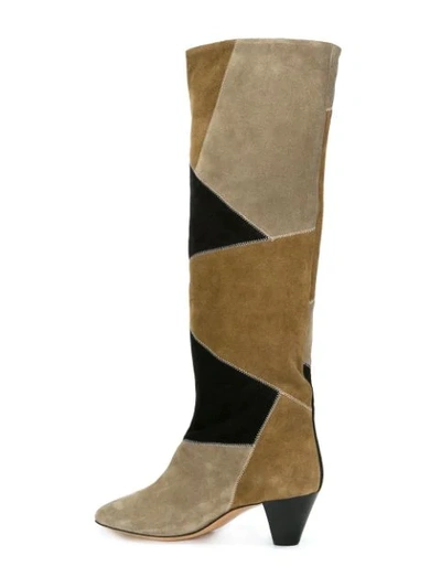 Shop Isabel Marant 'ross' Patchwork Boots