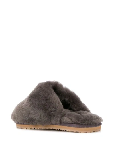 Mou Faux-fur Slides In Grey