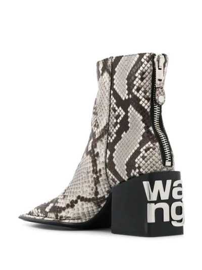Shop Alexander Wang Animal Print Ankle Boots In Neutrals