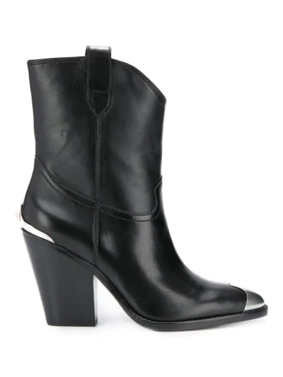 Shop Ash Elvis Block Heeled Boots In Black