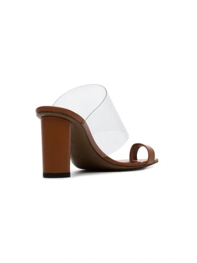 Shop Neous Brown Chost 80 Leather Pvc Sandals