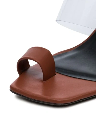 Shop Neous Brown Chost 80 Leather Pvc Sandals