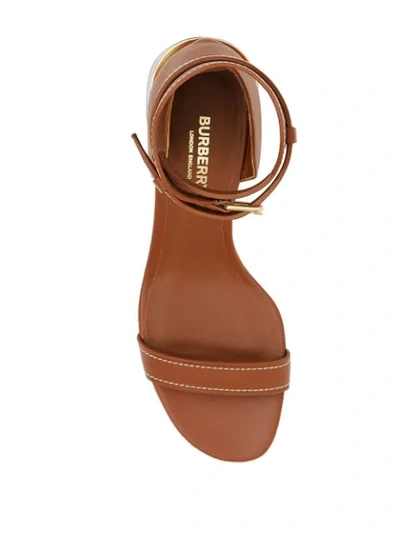 Shop Burberry Gold In Tan
