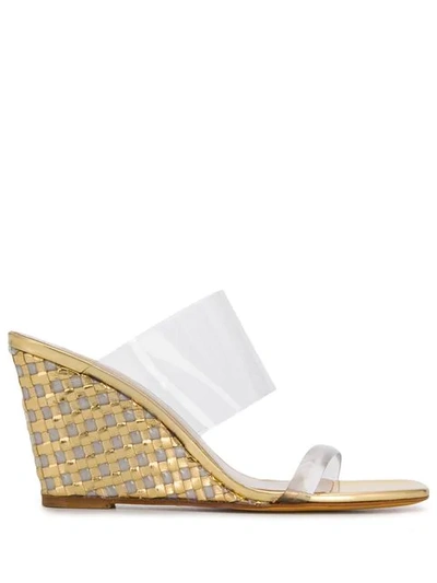 Shop Maryam Nassir Zadeh Olympia Wedge Sandals In Gold