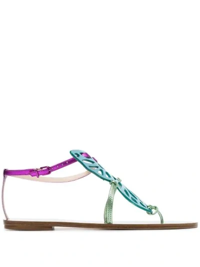 Shop Sophia Webster Bibi Butterfly Sandals In Silver