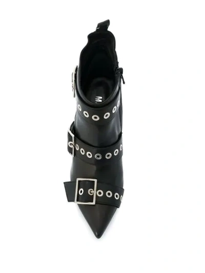 Shop Marc Ellis Buckle Detail Boots In Black