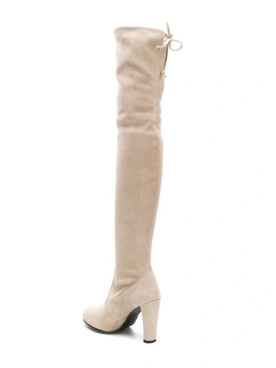 Shop Stuart Weitzman Highland Boots In Neutrals