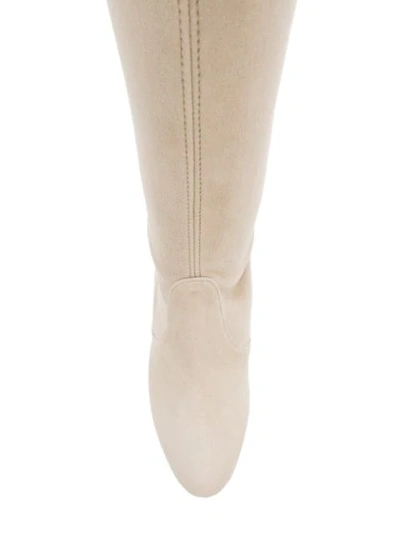 Shop Stuart Weitzman Highland Boots In Neutrals