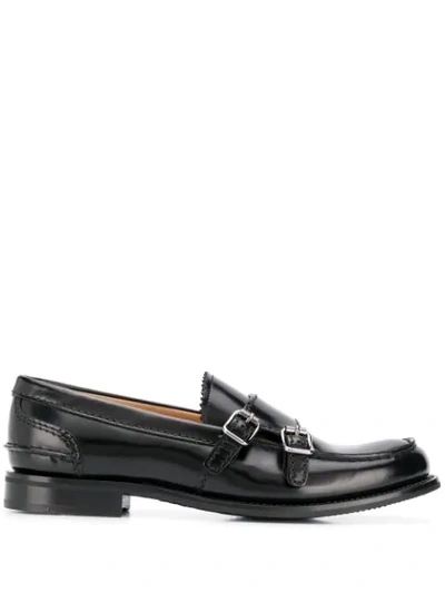 Shop Church's Double Buckle Loafers In Black