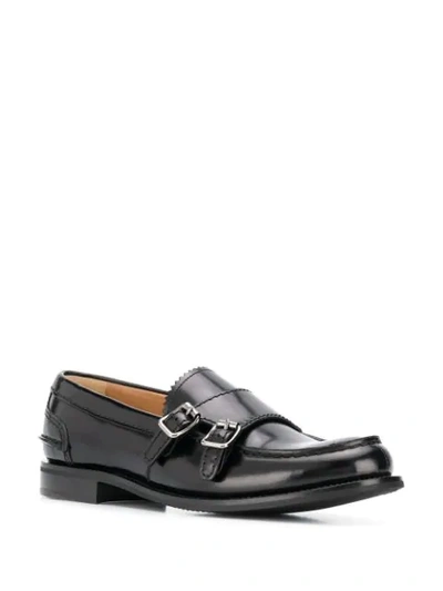 Shop Church's Double Buckle Loafers In Black