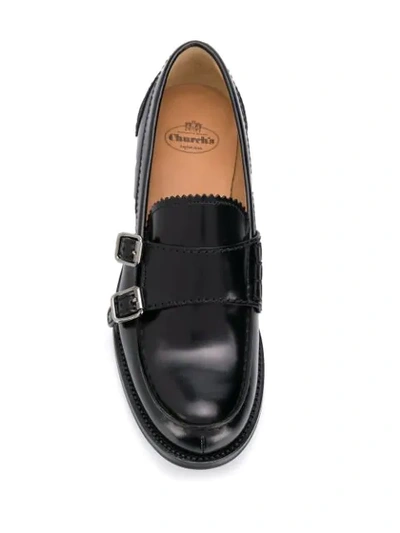 Shop Church's Double Buckle Loafers In Black