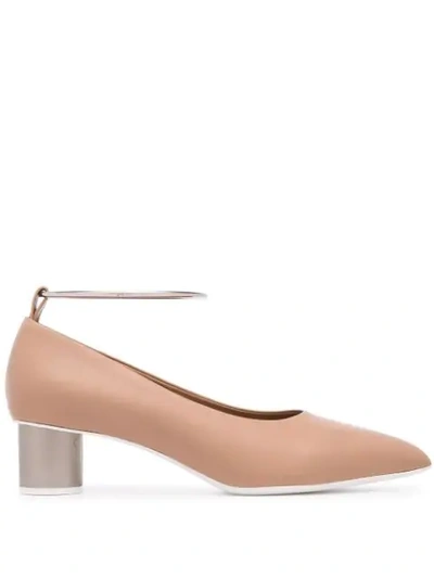 Shop Jil Sander Ankle Strap Pumps In Neutrals