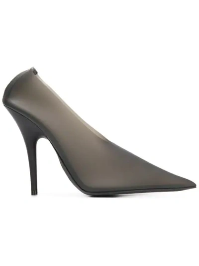 Shop Yeezy Semi Opaque Pumps In Black