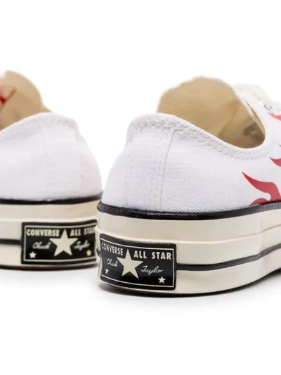 CONVERSE WHITE CHUCK 70 ARCHIVE FLAMES SNEAKERS - 白色