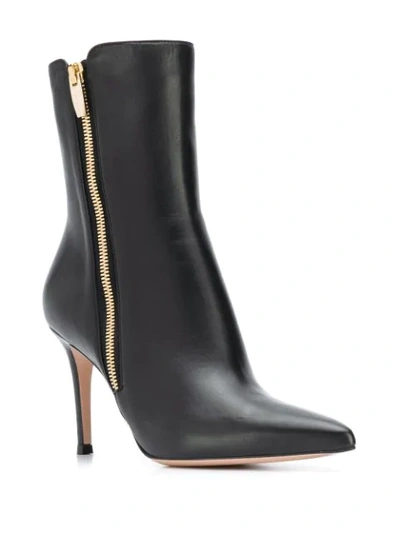 GIANVITO ROSSI POINTED ANKLE BOOTS - 黑色