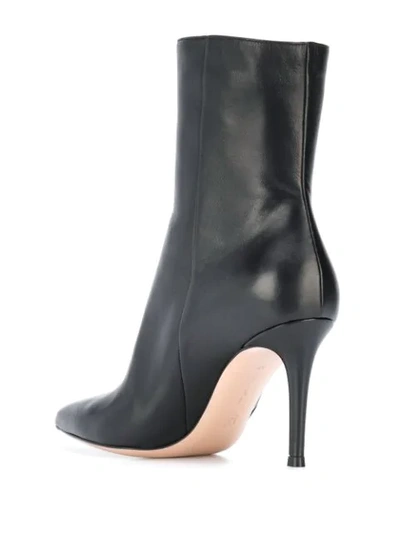 GIANVITO ROSSI POINTED ANKLE BOOTS - 黑色