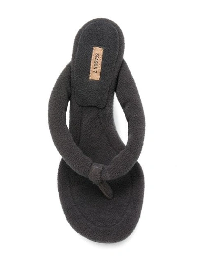 Shop Yeezy Thong Sandals In Grey