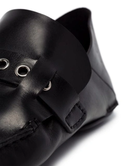 Shop Loewe Side-buckle Detail Loafers In Black