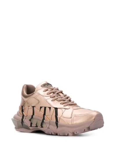Shop Valentino Bounce Vltn Sneakers In Pink