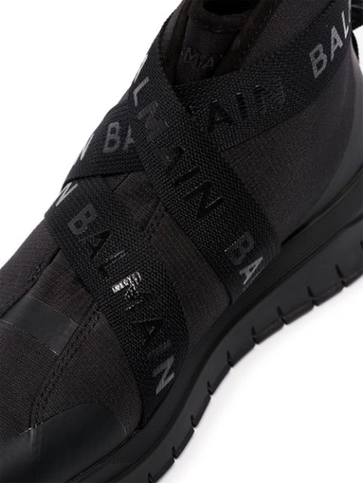 Shop Balmain 'b Troop' High-top-sneakers In Black