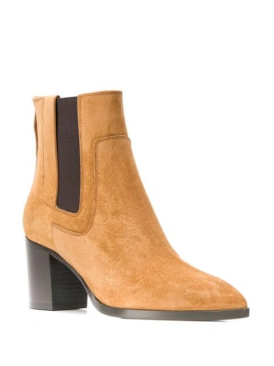 Shop Santoni Mid-heel Boots In Brown