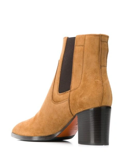 Shop Santoni Mid-heel Boots In Brown