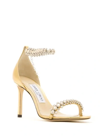 Shop Jimmy Choo Shiloh 85 Mna In Gold