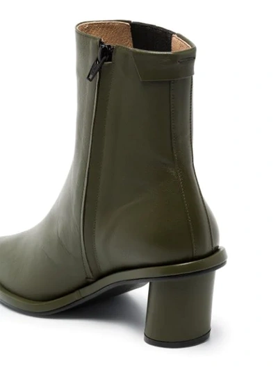 Shop Reike Nen Stitched 60mm Ankle Boots In Green