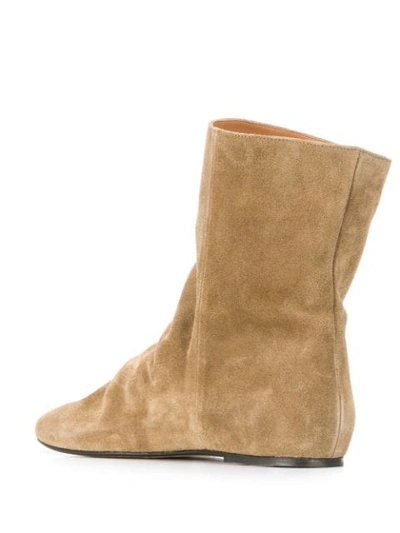 Shop Isabel Marant Suede Ankle Boots In 50ta - Taupe