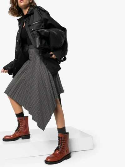 Shop Ann Demeulemeester Lace-up Ankle Boots In Brown