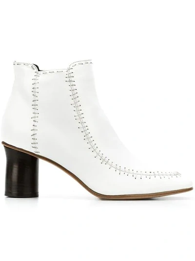 Shop Jw Anderson White Stitch Bootie