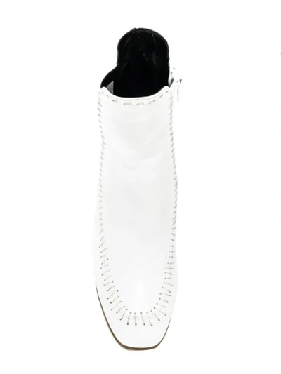 Shop Jw Anderson White Stitch Bootie