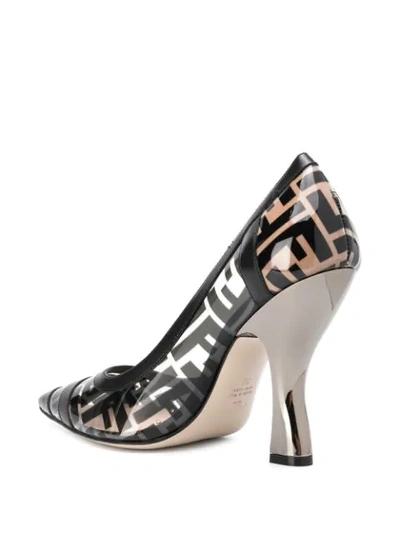 Shop Fendi Colibrì Ff Motif Pumps In Neutrals