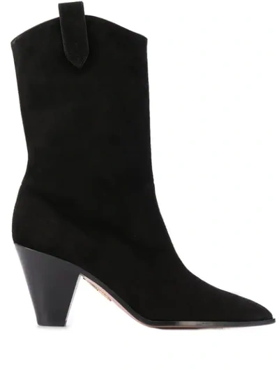 Shop Aquazzura Saint Honore' Bootie 70 In Black