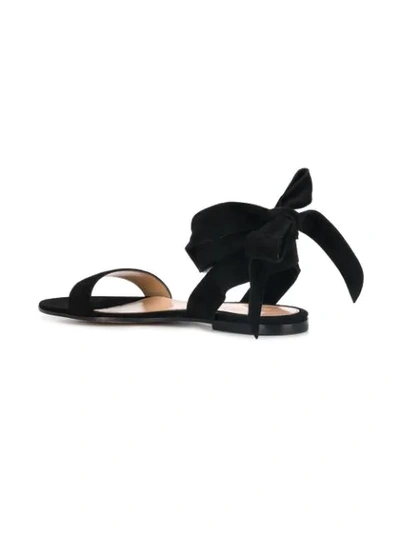 Shop Gianvito Rossi Tie Strap Sandals In Black