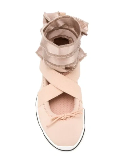 Shop Red Valentino Red (v) Ballerinas Sneakers In Neutrals