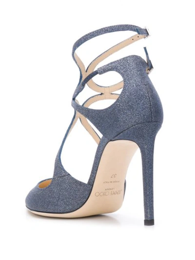 Shop Jimmy Choo Lancer Glitter Pumps - Blue