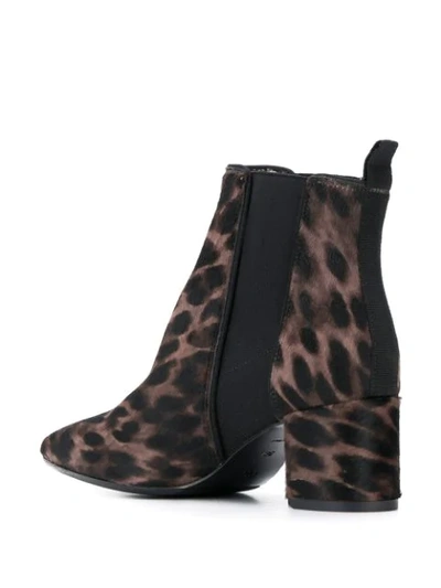 ANNA BAIGUERA LEOPARD PRINT ANKLE BOOTS - 大地色