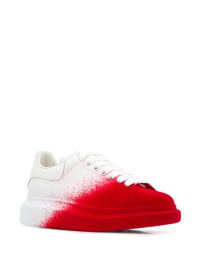 Shop Alexander Mcqueen Oversized Paint Spray Sneakers In White