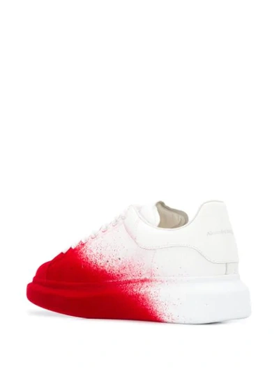 Shop Alexander Mcqueen Oversized Paint Spray Sneakers In White