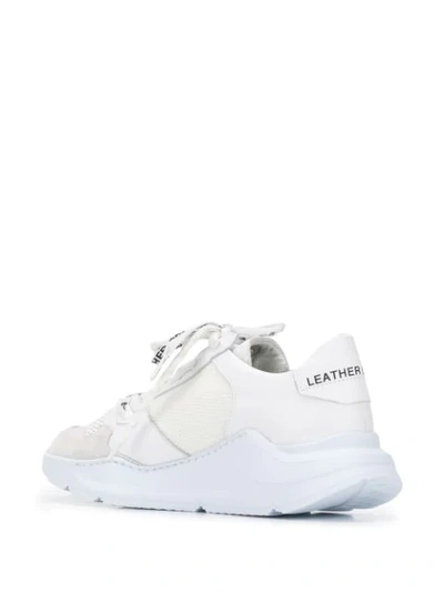 Shop Leather Crown Panelled Leather Trainers In White