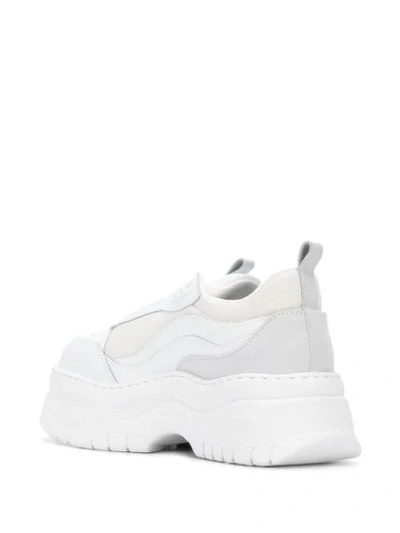 Shop Chiara Ferragni Platform Lace-up Sneakers In White