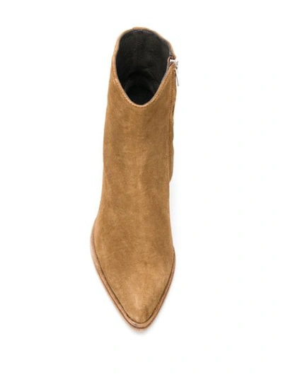 Shop Officine Creative Suede Ankle Boots In Brown