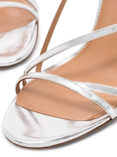 Shop Aquazzura Carolyne 95mm Sandals In Silver
