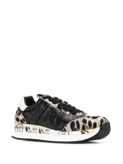 Premiata Conny Leopard Print Sneakers In Multicolore