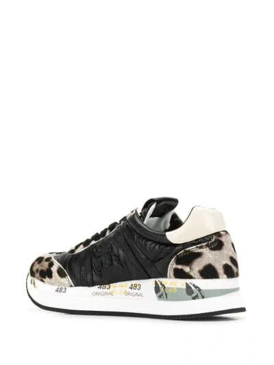 Premiata Conny Leopard Print Sneakers In Multicolore